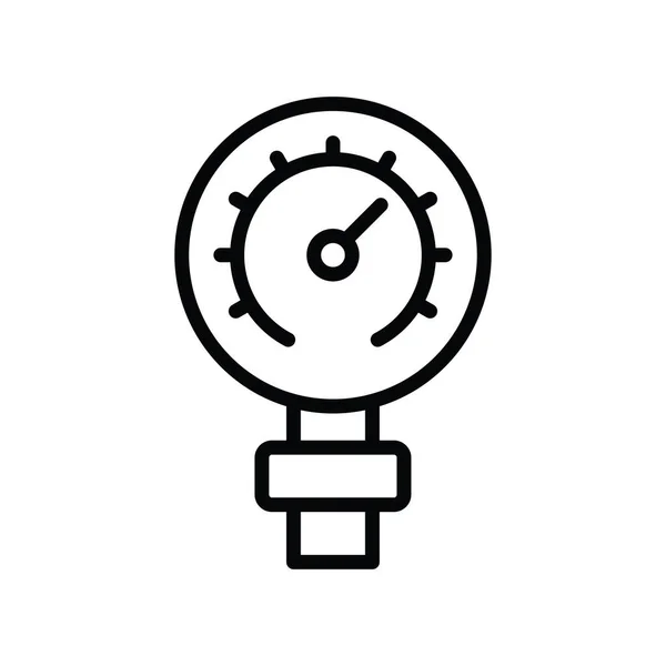 Schema Vettoriale Del Misuratore Pressione Icona Illustrazione Progettazione Simbolo Ingegneria — Vettoriale Stock