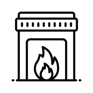 Fırın vektör taslağı Simge Tasarımı çizimi. Beyaz arkaplan EPS 10 Dosyasında Temizlik Sembolü