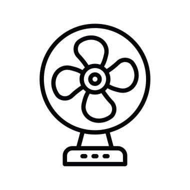 Fan vektör taslağı Simge Tasarımı illüstrasyonu. Beyaz arkaplan EPS 10 Dosyasında Temizlik Sembolü