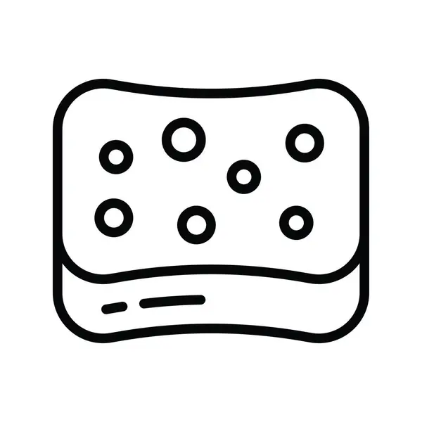Bath Sponge Vector Outline Icon Design Illustration Símbolo Limpeza Fundo — Vetor de Stock