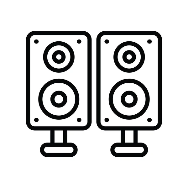 Speakers Vector Outline Icon Design Illustration Símbolo Limpeza Fundo Branco —  Vetores de Stock