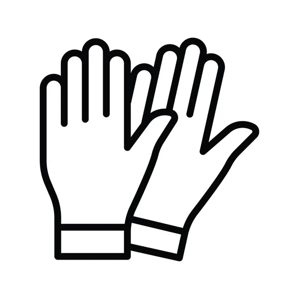 Handschuhvektoren Umreißen Icon Design Illustration Hauswirtschaftssymbol Auf Weißem Hintergrund Eps — Stockvektor
