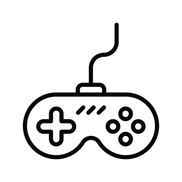 Gamepad Vector Outline Icon Design Illustration Símbolo Limpeza Fundo Branco — Vetor de Stock