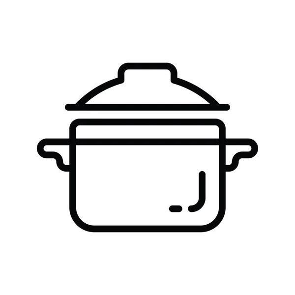 Auflaufform Vektorumriss Icon Design Illustration Hauswirtschaftssymbol Auf Weißem Hintergrund Eps — Stockvektor
