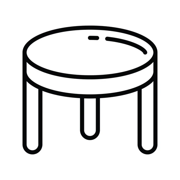 Table Bois Contour Vectoriel Icône Illustration Conception Symbole Entretien Sur — Image vectorielle