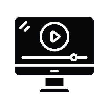 Tv vektörü katı Simge Tasarımı çizimi. Beyaz arkaplan EPS 10 Dosyasında Temizlik Sembolü