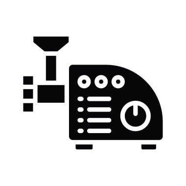 Mince Maker vektörü katı Simge Tasarımı çizimi. Beyaz arkaplan EPS 10 Dosyasında Temizlik Sembolü