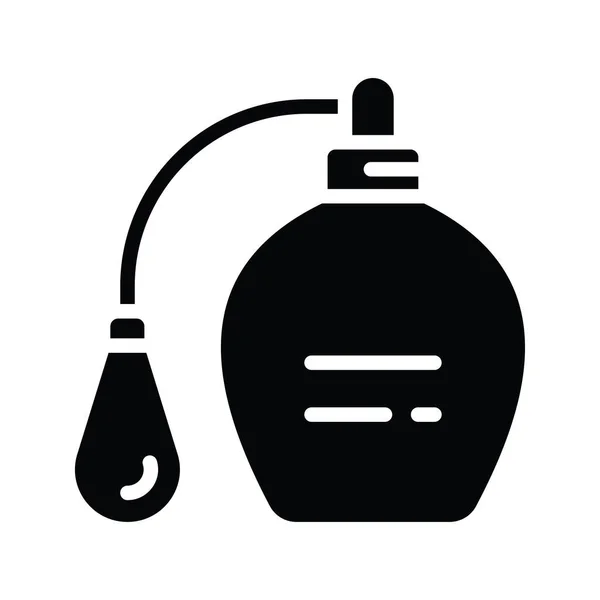 Perfume Vector Sólido Icono Diseño Ilustración Símbolo Limpieza Sobre Fondo — Vector de stock