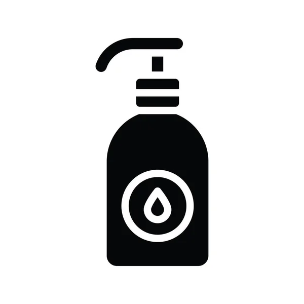 Płynny Wektor Mydła Solidna Ikona Projekt Ilustracja Symbol Sprzątania Białym — Wektor stockowy