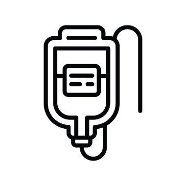 Iv Drip vektör taslağı Simge Tasarım çizimi. Beyaz arkaplan EPS 10 Dosyasında Tıbbi Sembol