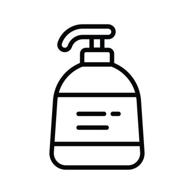 El dezenfektanı tasarım çizelgesi. Beyaz arkaplan EPS 10 Dosyasında Tıbbi Sembol