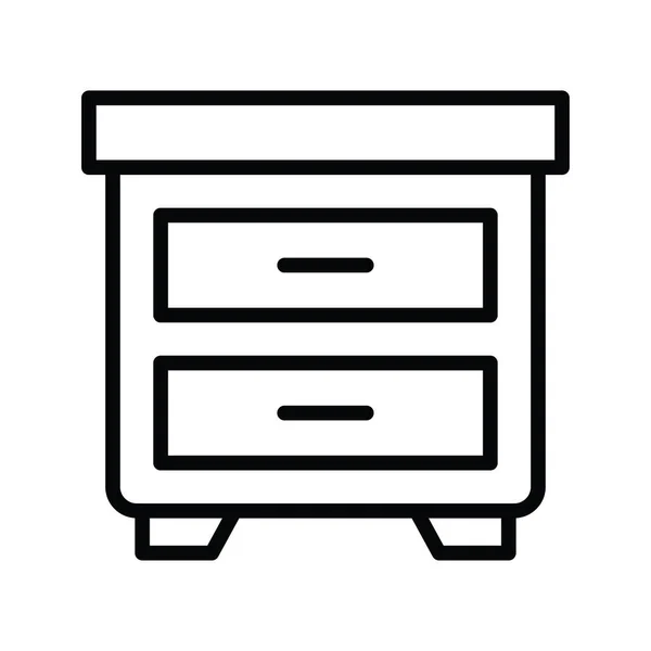 Asztali Vektor Vázlat Ikon Design Illusztráció Orvosi Szimbólum Fehér Háttér — Stock Vector