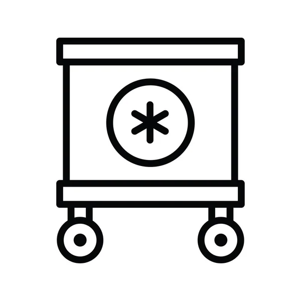 Хірургічний Тролейбус Векторний Контур Іконка Дизайн Ілюстрація Медичний Символ Білому — стоковий вектор