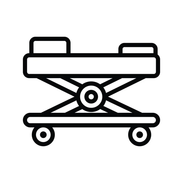 Keilrahmen Vektorumriss Icon Design Illustration Medizinisches Symbol Auf Weißem Hintergrund — Stockvektor