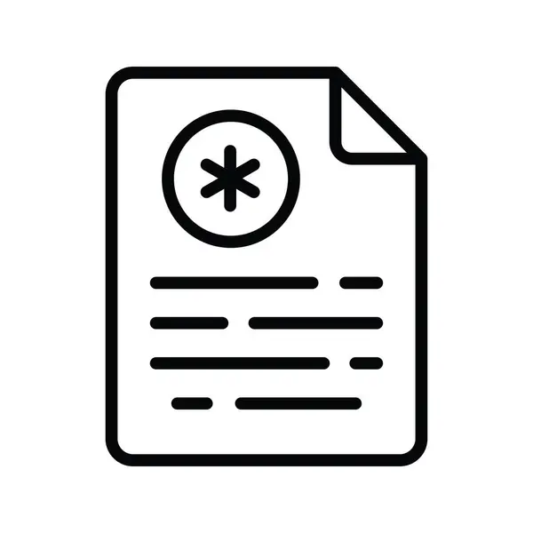 Векторний Опис Рецепта Ілюстрація Дизайну Піктограм Медичний Символ Білому Фоні — стоковий вектор