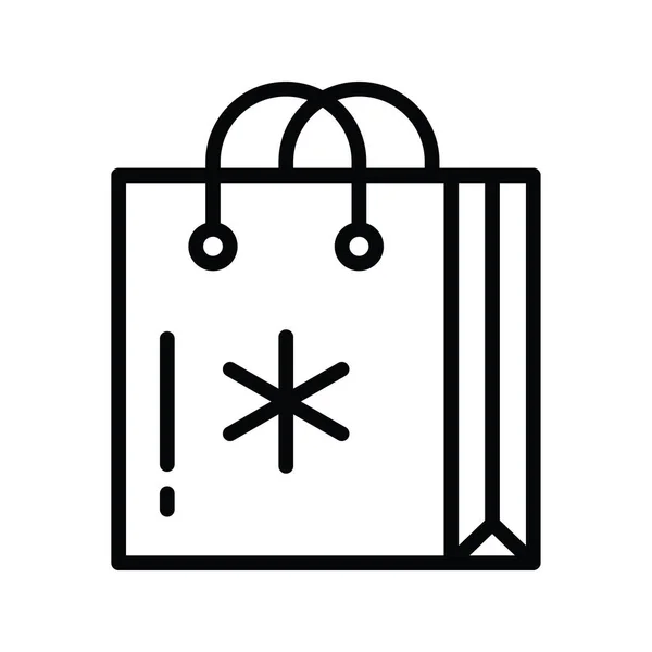Pharmacy Bag Vector Outline Icon Design Illustration Medical Symbol White — Stock Vector