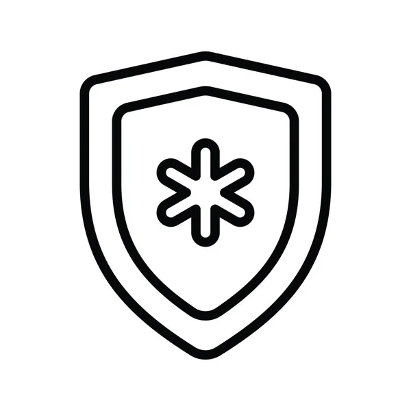 Medical Security Vector Outline Icon Design Illustration Medical Symbol White — Stock Vector