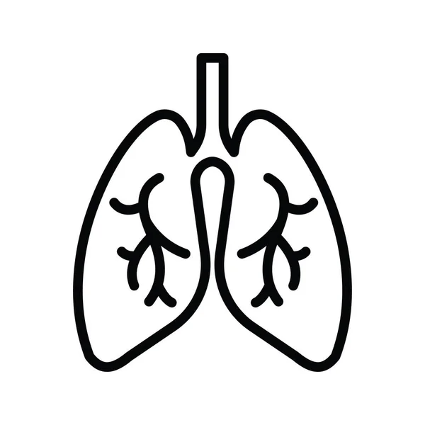 Ciğerleri Simge Tasarımı çizimi. Beyaz arkaplan EPS 10 Dosyasında Tıbbi Sembol