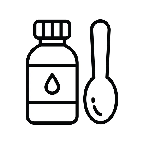 Vektor Kedokteran Cair Menguraikan Ilustrasi Desain Ikon Simbol Medis Pada - Stok Vektor