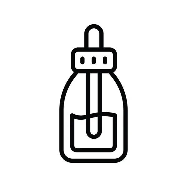 Дроппер Векторний Контур Ілюстрації Піктограм Дизайну Медичний Символ Білому Фоні — стоковий вектор