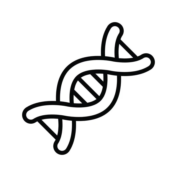 Днк Спіраль Векторний Контур Ілюстрація Піктограми Дизайну Медичний Символ Білому — стоковий вектор