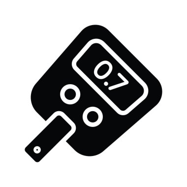 Glucometer vektörü katı Simge Tasarımı çizimi. Beyaz arkaplan EPS 10 Dosyasında Tıbbi Sembol