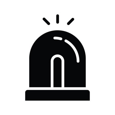 Acil durum vektörü katı Simge Tasarımı çizimi. Beyaz arkaplan EPS 10 Dosyasında Tıbbi Sembol