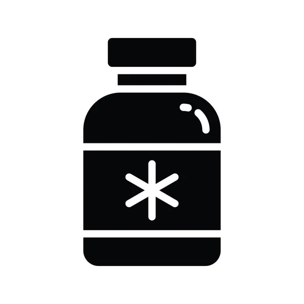 医学ジャーベクター固体アイコンデザインイラスト ホワイトバックグラウンドの医療シンボル Eps 10ファイル — ストックベクタ