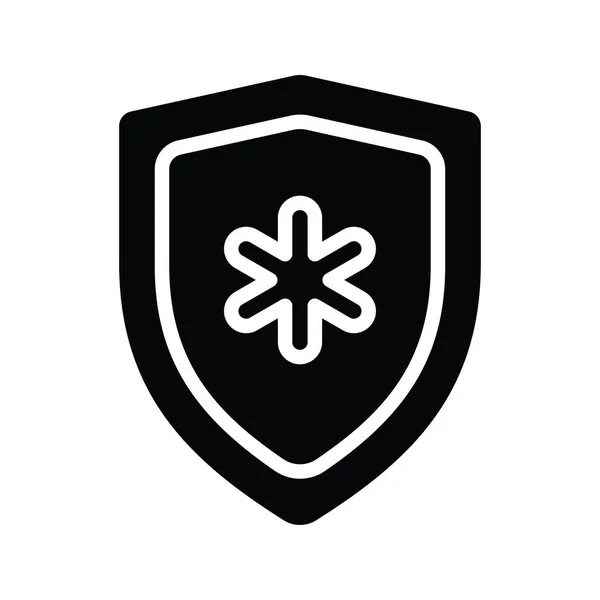 Medizinische Sicherheitsvektor Solide Icon Design Illustration Medizinisches Symbol Auf Weißem — Stockvektor