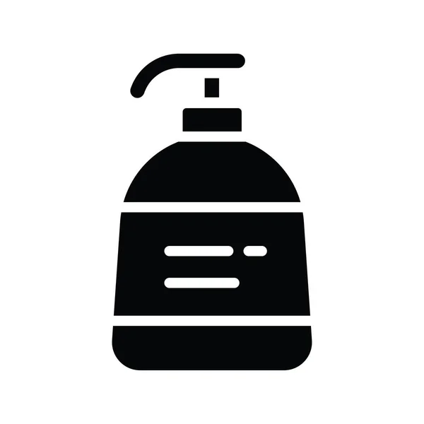 Hand Sanitizer Vektor Solide Icon Design Illustration Medizinisches Symbol Auf — Stockvektor