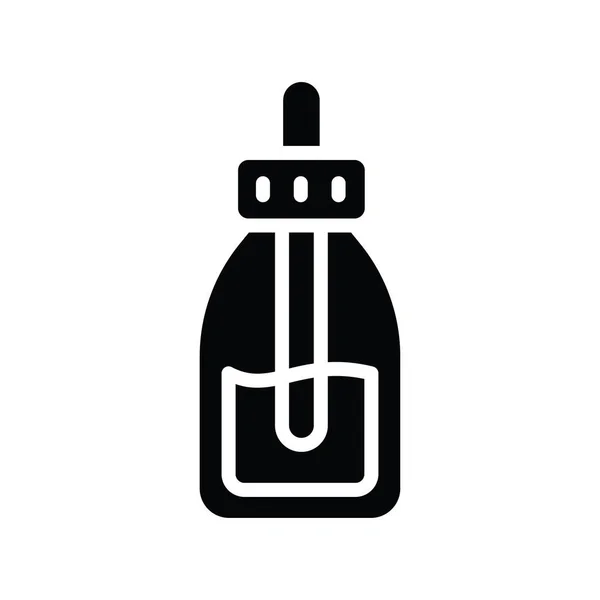 Dropper Вектор Тверда Іконка Дизайн Ілюстрація Медичний Символ Білому Фоні — стоковий вектор