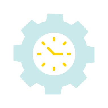 Üretkenlik vektörü Düz Simge Tasarım Çizimi. Beyaz arkaplan EPS 10 Dosyasında Ürün Yönetimi Sembolü