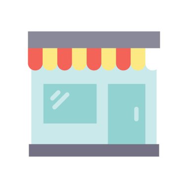 Office Building vektörü Düz Simge Tasarım illüstrasyonu. Beyaz arkaplan EPS 10 Dosyasında Ürün Yönetimi Sembolü