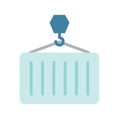 Taşıyıcı vektörü Düz Simge Tasarım illüstrasyonu. Beyaz arkaplan EPS 10 Dosyasında Ürün Yönetimi Sembolü