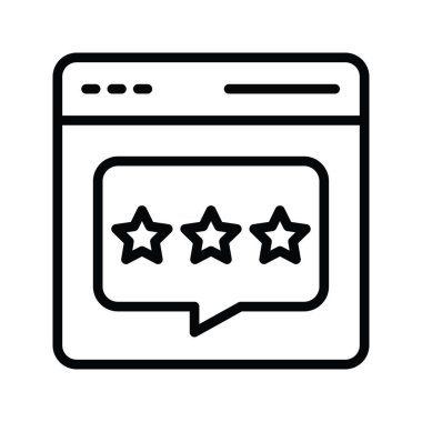 Derecelendirme vektörü ana hatları Simge Tasarımı illüstrasyonu. Beyaz arkaplan EPS 10 Dosyasında Ürün Yönetimi Sembolü