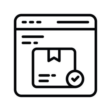 Doğrulama vektörü taslağı Simge Tasarımı illüstrasyonunu sırala. Beyaz arkaplan EPS 10 Dosyasında Ürün Yönetimi Sembolü