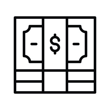 Para vektörü ana hatları Simge Tasarımı illüstrasyonu. Beyaz arkaplan EPS 10 Dosyasında Ürün Yönetimi Sembolü