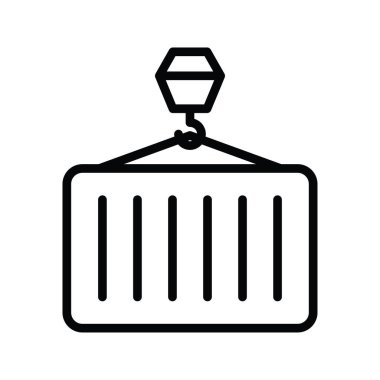 Taşıyıcı vektör ana hatları Simge Tasarımı illüstrasyonu. Beyaz arkaplan EPS 10 Dosyasında Ürün Yönetimi Sembolü