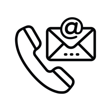 Simge Tasarımı illüstrasyonunda bizimle irtibata geç. Beyaz arkaplan EPS 10 Dosyasında Ürün Yönetimi Sembolü