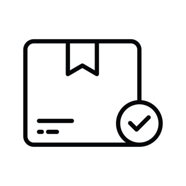 Simge Tasarımı illüstrasyonunu kontrol et. Beyaz arkaplan EPS 10 Dosyasında Ürün Yönetimi Sembolü