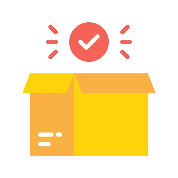 Check Parcel Vector Flat Icon Design Illustration Product Management Symbol — Stock Vector