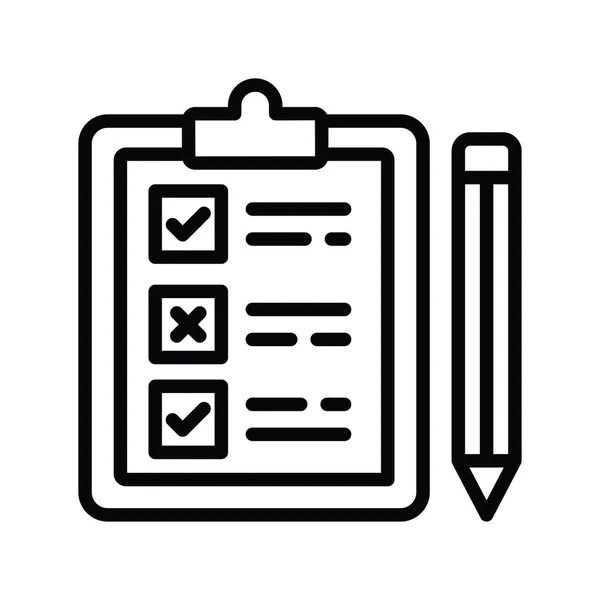 Εικόνα Σχεδίασης Εικονιδίου Διανυσματικού Περιγράμματος Λίστας Εργασιών Σύμβολο Διαχείρισης Προϊόντων — Διανυσματικό Αρχείο