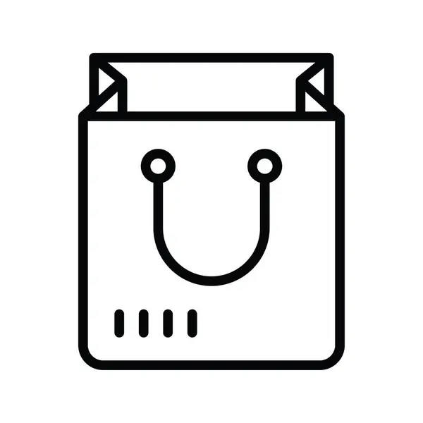 Torba Zakupy Zarys Wektor Icon Design Ilustracji Zarządzanie Produktem Symbol — Wektor stockowy