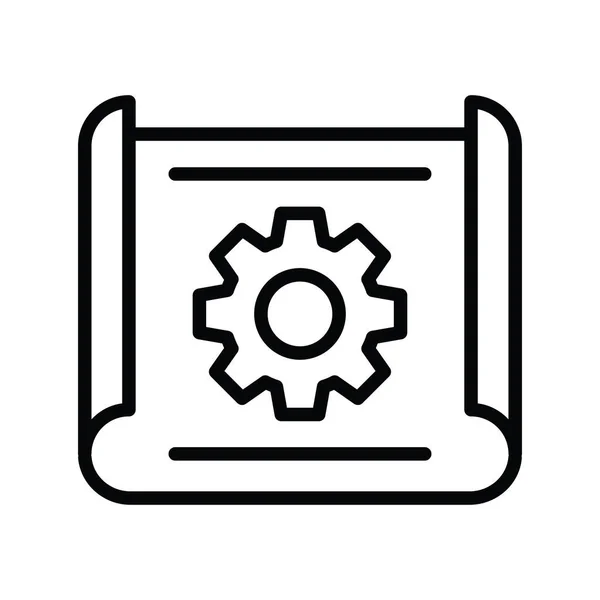 Σχεδιασμός Διάνυσμα Διεργασίας Περίγραμμα Εικονίδιο Σχεδιασμός Εικόνα Σύμβολο Διαχείρισης Προϊόντων — Διανυσματικό Αρχείο