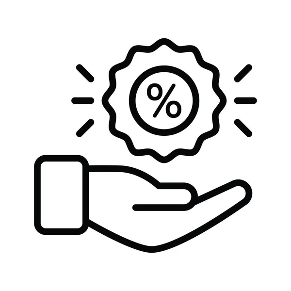 Rabattvektorumriss Icon Design Illustration Produktmanagement Symbol Auf Weißem Hintergrund Eps — Stockvektor