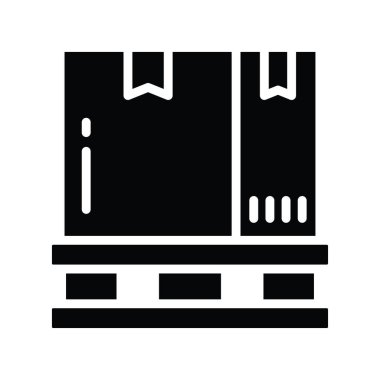 Büyütülüyor Glass vektörü katı simge tasarımı çizimi. Beyaz arkaplan EPS 10 Dosyasında Ürün Yönetimi Sembolü