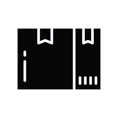 Kutu vektörü katı Simge Tasarımı illüstrasyonu. Beyaz arkaplan EPS 10 Dosyasında Ürün Yönetimi Sembolü