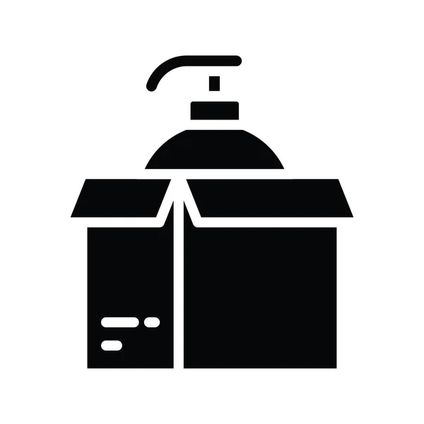 Soap Dispenser Vector Solid Icon Design Illustration Product Management Symbol — Stock Vector