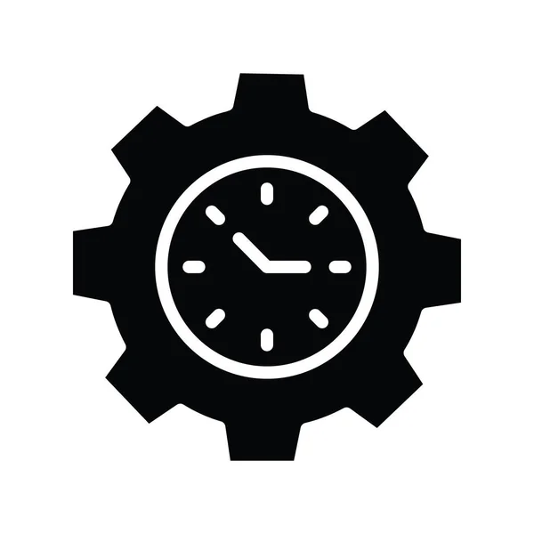 Vektor Produktivity Pevný Ikona Design Ilustrace Správa Produktů Symbol Bílém — Stockový vektor