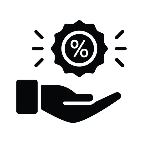 Discount Vector Solid Icon Design Illustration Produktmanagement Symbol Auf Weißem — Stockvektor
